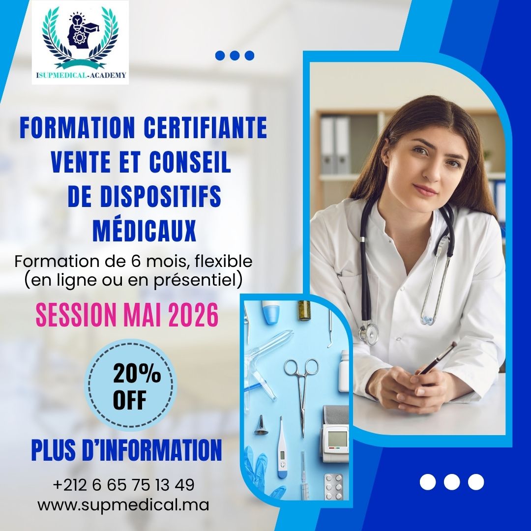 Formation certifiante Vente et conseil de dispositifs medicaux